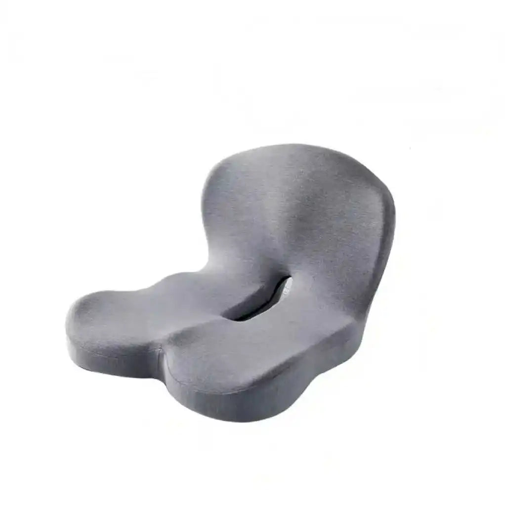 The LiftPoint cushion, three-quarter view, grey cover.