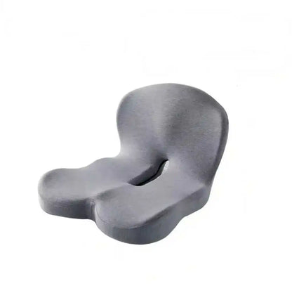 The LiftPoint cushion, three-quarter view, grey cover.